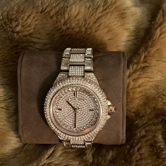 Michael Kors Accessories - MICHAEL KORS JEWELED WATCH ROSE GOLD, see pix, new battery